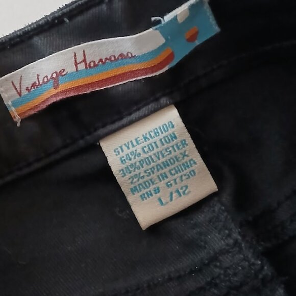 Vintage Havana Black Wax Treated Jeans - girls size 12 - Picture 4 of 6